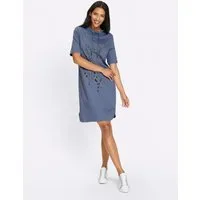 Sieh an! Jerseykleid Jersey-Kleid Kurzarm