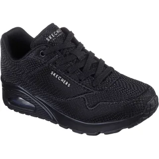 Skechers UNO - Glänzende Schuppen Polyurethan Damen Schwarze Standard-Sneaker