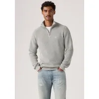 Levi's® Strickpullover HM QUARTER ZIP SWEATER mit Zipper und Struktur