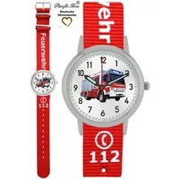 Pacific Time Quarzuhr Kinder Armbanduhr Feuerwehr Wechselarmband, Mix und Match Design - Gratis Versand