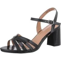 Ital-Design Damen Abendschuhe Party & Clubwear Sandalette (86345287) Blockabsatz Sandalen & Sandaletten in Schwarz