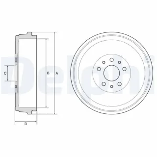 Delphi Bremstrommel Fiat Doblo Opel Combo