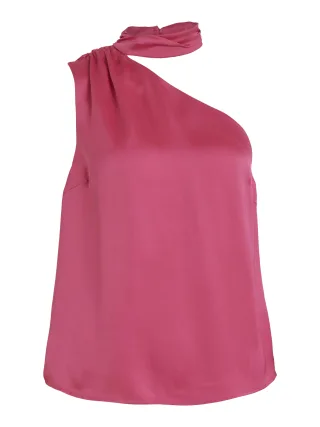 VILA - VIMOMA HALTER ONESHOULDER TOP/DC/SU pink yarrow - Gr. - 38