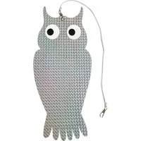 Windhager Vogelattrappe Reflektor aus Kunststoff, Vogelabwehr im Doppelpack, (Set, 2-St), reflektierende Vogelschreck Eule, silber