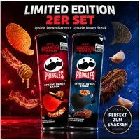 Pringles Süßigkeit Pringles Upside Down Chips 2er-Set Bacon & Steak je 100 g
