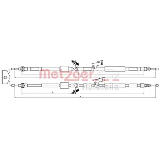 Metzger Handbremsseil hinten Ford Kuga 1
