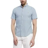 Polo Ralph Lauren Kurzarmhemd Herren Hemd Slim Fit Klassisches Retro-Shirt aus Baumwolle Leicht und atmungsaktiv, Rückenpasse mit Falte, Slim Fit