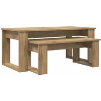 vidaXL Couchtisch Kaffeetisch Set 2 Stk. Artisan-Eiche 100 x 50 x 42 cm (2-St)