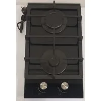 Hirogas Gas-Kochfeld mit elektrische Zündung und Zündsicherung, 30cm breit, 2flammig, autark GKF 302GG, Erdgas 20mbar / Propangas 50mbar