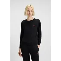 HUGO Langarmshirt regular fit, Rundhals, kontrastfarbener Print