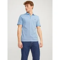 Jack & Jones Poloshirt JJEPAULOS Poloshirt mit klassischem Kragen und figurbetonter Form Logostickerei, modisch, schmal, Baumwolle, Polokragen