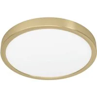 EGLO Deckenleuchte FUEVA 5 Deckenlampe, IP44, geringe Aufbauhöhe, 20 Watt, Rund, LED fest integriert, Warmweiß, Aufbauleuchte, Badezimmer, Bad-Deckenlampe, modern, 28,5x2,8cm