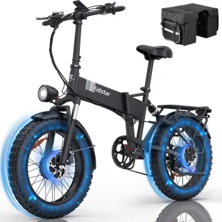 [EU Direct] Ridstar H20 PRO Electric Bike 48V 23AH Battery 1000W*2 Dual Motors Recommended Top Speed 25KM/H 20inches Tir