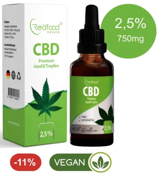 CBD ÖL 2,5 % Vollspektrum Hanf Öl 30ml
