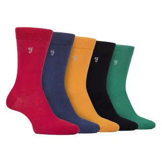 5er Pack Herren Socken mit Bambus-Muster - Weich, Atmungsaktiv, Stylisch, Alltagskomfort