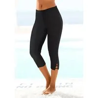 LASCANA Caprileggings aus elastischer, bequemer Baumwollmischung mit Cut-outs am Saum, 3/4-Länge, Basic, Sommerhose, Schlupfhose