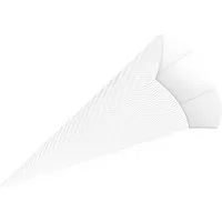 itenga Schultüte 3D Color Schultüten Bastelwellpappe 68CM WEISS - Schultüten Rohling zu