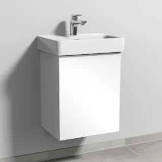 Sanipa 3way Waschtischunterbau zu Laufen Pro S Waschtisch mit 1 Tür, Weiß-Glanz SF78478