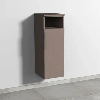 Sanipa 3way Mittelschrank mit 1 Tür und 1 offenem Fach, Taupe-Matt, UP1311T UP1311T