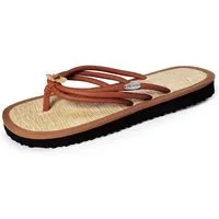 CINNEA 30053 Sandalette Zimtlatschen mit Binsen-Fußbett, effektiv gegen Schweiß