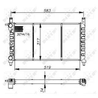 NRF Motork?hler Fiat Fiorino Uno 58732