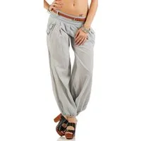 malito more than fashion Haremshose malito Damen Chino Hose in Uni Farben, Freizeithose mit Gürtel, Sommerhose mit Gürtel
