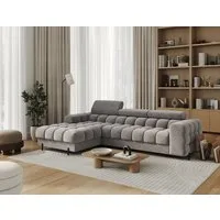 MOEBLO Ecksofa Neviro, Robuste Verarbeitung, verstellbare Kopfstützen und integrierter Bettkasten für maximalen Komfort und Funktionalität, Eckcouch Wohnlandschaft Sofa mit Ottomane Eckgarnitur Polsterecke, (BxHxT):285x72-93x181 cm