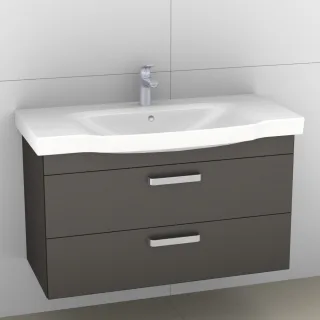 Artiqua 414 Waschtischunterschrank für Sentique 5142A0 Stahlgrau Metallic, 414-WU2L-V05-7141-88 414-WU2L-V05-7141-88