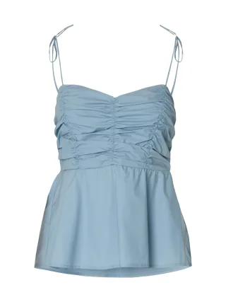 selected women - SLFDELIA STRAP TOP B Dusty Blue - Gr. - 36