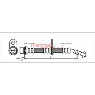 Metzger Bremsschlauch vorne links Toyota Avensis T22 1.6 1.8 2.0