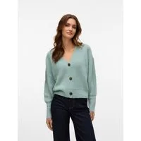 Vero Moda Strickjacke VMLEA LS V-NECK CUFF CARDIGAN NOOS Kunstfaser, regular fit