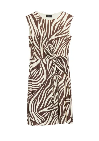 s.Oliver BLACK LABEL - Kleid creme/braun - Gr. - 46