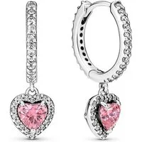 Pandora Paar Ohrstecker Pandora Timeless Strahlenkranz-Herz Ohrringe Sterling-Silber
