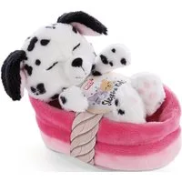Nici Kuscheltier Sleeping Pets, Welpe Dalmatiner, 12 cm, im Körbchen