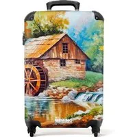 NoBoringSuitcases.com© Hartschalen-Trolley Landschaft - Malerei - Zuhause - Kunst - Herbst 55x35x20cm, 4 Rollen, Reisetasche mit Rollen, Koffer Handgepäck Flugzeug