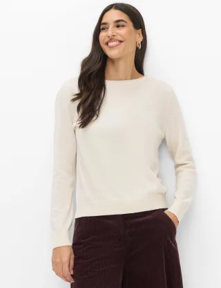 Brax Damen Pullover Style LISA dark ecru, hellbeige, Gr. 32