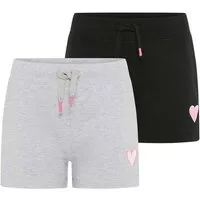 H.I.S Sweatshorts 2er Pack Sweat-Shorts mit Stickerei für Mädchen (Packung, 2-tlg., 2) für Mädchen, mit Gummizug am Bund, aus Baumwolle und Viskose