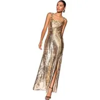 LIPSY Maxikleid Lipsy Premium Maxikleid mit Pailletten, Petite (1-tlg)