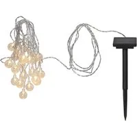STAR TRADING LED-Lichterkette LED Solar Lichterkette 20 Mini Kugeln Bälle 4,75m Sensor für Garten, 20-flammig