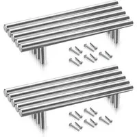 Clanmacy Möbelgriff 10x Möbelgriffe Stangengriff Edelstahl Küchengriffe Küche Bügelgriff (10-St., 10), 156x96MM/188x128MM/220x160MM*10MM/12MM