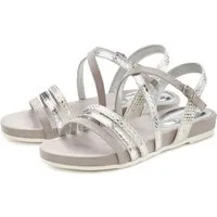 LASCANA Sommerschuh Sandale Sandalette, Sommerschuh mit Metallic-Optik VEGAN