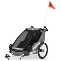 FUXTEC Fahrradkinderanhänger FX-FA1neu, faltbar, für 2 Kinder geeignet, mit 5-Punkt-Sicherheitsgurte