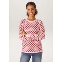 Aniston CASUAL Strickpullover mit eingestrickten, grafischen Erdbeeren