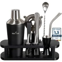 BARMINGO Cocktail-Set Edelstahl Cocktail Shaker Set (700 oder 500ml) mit Bar Zubehör, (Cocktailshaker Set, 11-tlg., für Profis und Anfänger), Cocktail Zubehör mit hochwertiger Beschichtung in stilvollen Farben