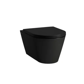 LAUFEN Wand-Tiefspül-WC Kartell 545x370, spülrandlos, schwarz matt, H8203377160001 H8203377160001