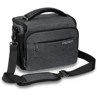PEDEA Kameratasche NOBLE Fototasche für Spiegelreflexkamera DSLR SLR, Regenschutzhülle, Zubehörfächer, Schultergurt