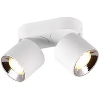 TRIO Leuchten LED Deckenstrahler, Dimmfunktion, LED wechselbar, Warmweiß, Wandstrahler innen, dimmbar über Schalter, Aufbauspots Weiß 18cm