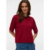 Vero Moda Kurzarmpullover VMSILJE 2/4 O-NCK OVERSIZE PULL GA NOOS Viskosemischung, oversize