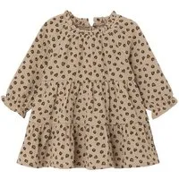 vertbaudet Minikleid Mädchen Baby Volantkleid aus Baumwollmusselin