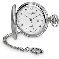 Hermann Jäckle Taschenuhr "Tübingen" Quarz mit Datumsanzeige, 50 mm, inkl. Kette & Reiseetui